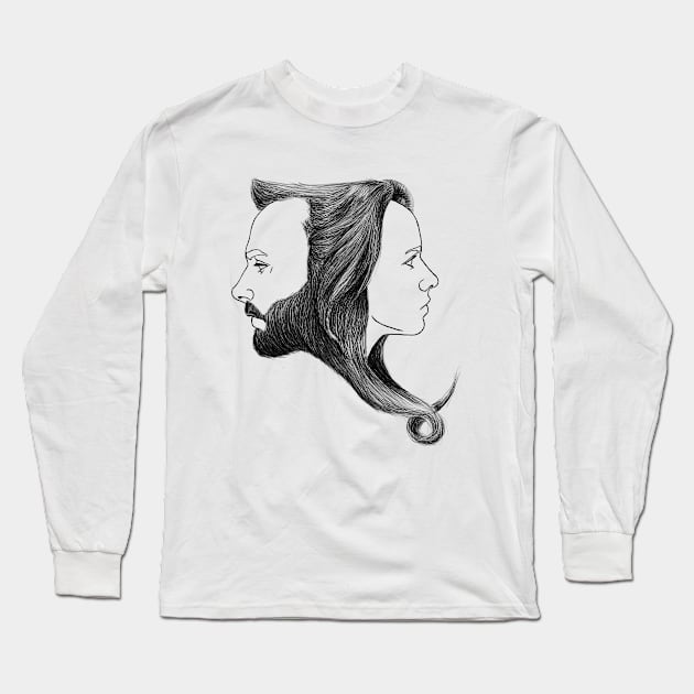 Adam and Eve Long Sleeve T-Shirt by Tylerangel